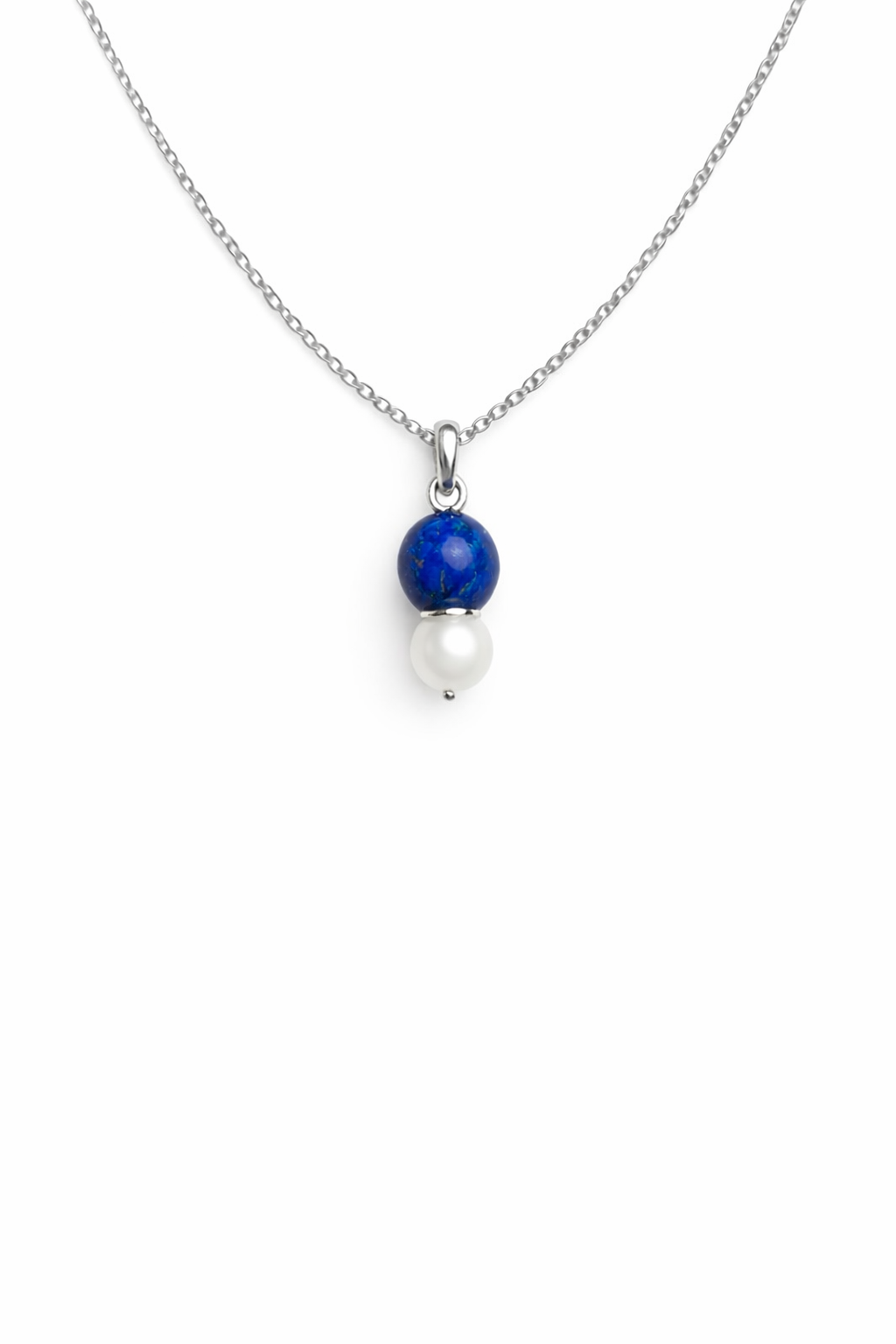 Lapis Lazuli × Tridacna Harmony Set (Silver‑Tone)