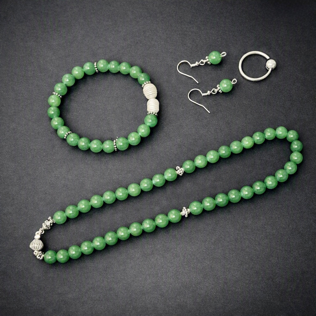 Light Rests Where Quiet Begins — Green Jade Set